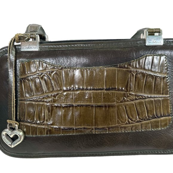 Brighton leather shoulder bag dark green - Picture 2 of 6